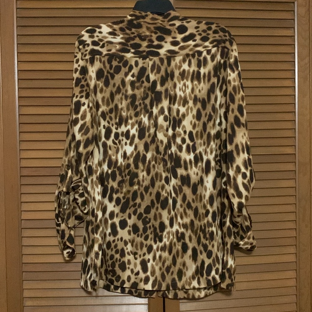 Jones New York Sport Leopard Print Button Down Shirt XL - Picture 2 of 4